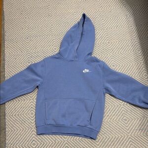 Nike Blue Pullover Hoodie with Drawstring Hood